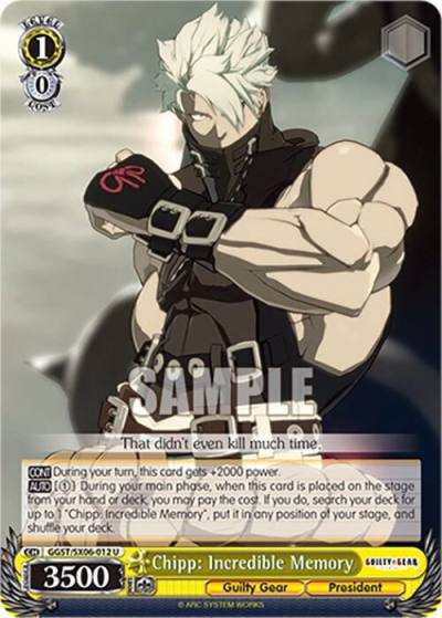 Chipp Incredible Memory GGST/SX06-012 U Guilty Gear -Strive- Card