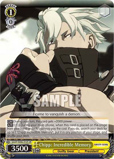 Chipp Incredible Memory SR GGST/SX06-012S SR Guilty Gear -Strive- Card