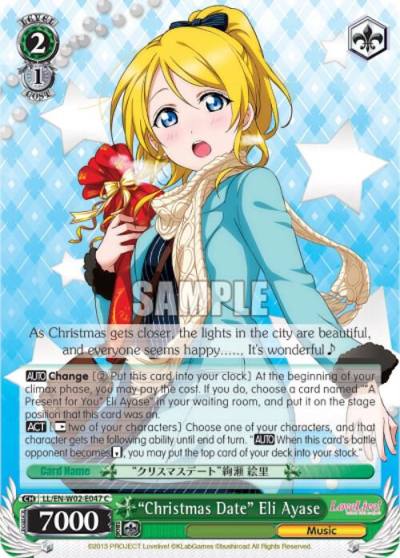 Christmas Date Eli Ayase LL/EN-W02-E047 C Love Live! DX Vol.2 Card