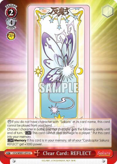 Clear Card REFLECT CCS/WX01-073 U Cardcaptor Sakura: Clear Card Card
