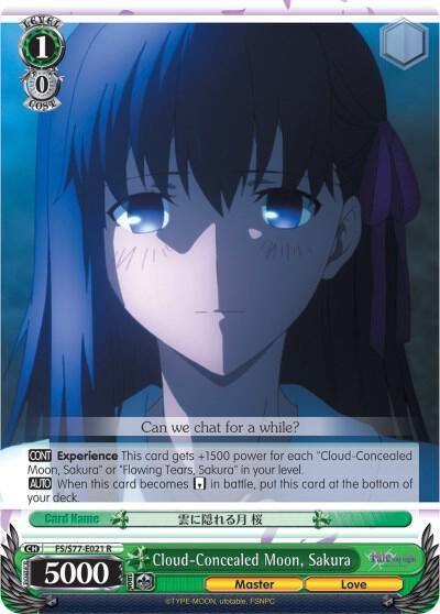 Cloud Concealed Moon Sakura FS/S77-E021 R Fate/stay night [Heaven’s Feel] Vol.2 Card