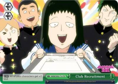 Club Recruitment Green MOB/SX02-T10 TD Mob Psycho 100 Card