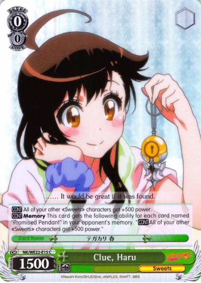 Clue Haru Parallel Foil NK/WE22-E15 NISEKOI Extra Booster Card