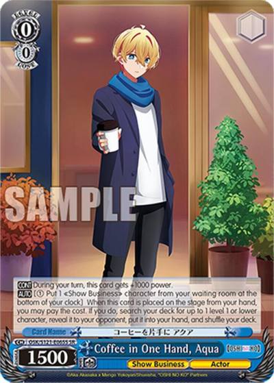 Coffee in One Hand Aqua SR OSK/S121-E065S SR [OSHI NO KO] Vol.2 Card