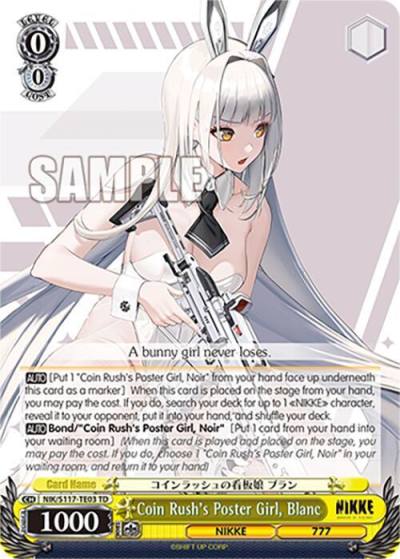 Coin Rushs Poster Girl Blanc NIK/S117-TE03 TD GODDESS OF VICTORY: NIKKE Card