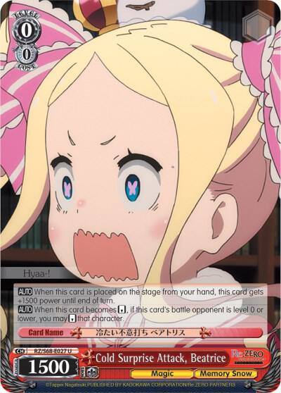 Cold Surprise Attack Beatrice RZ/S68-E027 U Re:ZERO Memory Snow Card