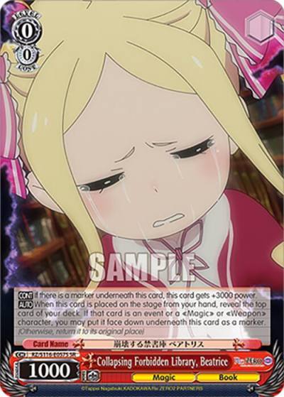 Collapsing Forbidden Library Beatrice SR RZ/S116-E057S Re:ZERO -Starting Life in Another World- Vol.3 Card