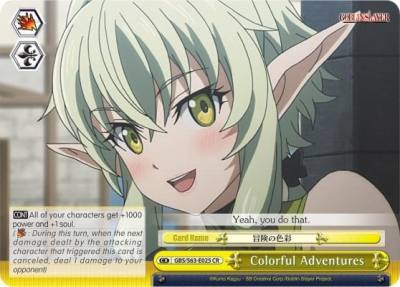 Colorful Adventures GBS/S63-E025 CR Goblin Slayer Card