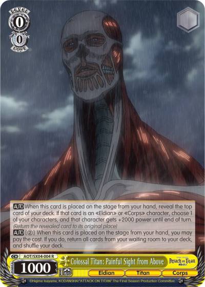 Colossal Titan Painful Sight from Above AOT/SX04-004 R Attack On Titan: Final Season Card