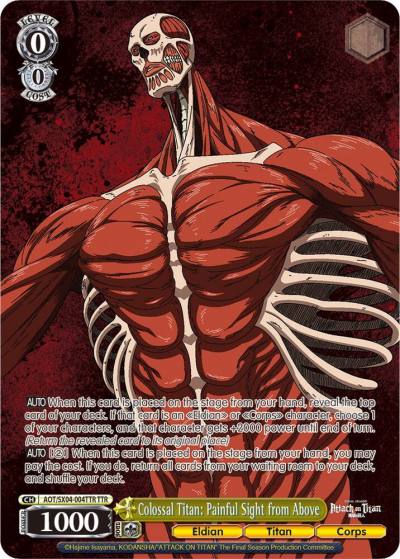 Colossal Titan Painful Sight from Above TTR AOT/SX04-004TTR TTR Attack On Titan: Final Season Card