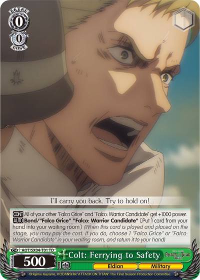 Colt Ferrying to Safety AOT/SX04-T01 TD Attack On Titan: Final Season Card