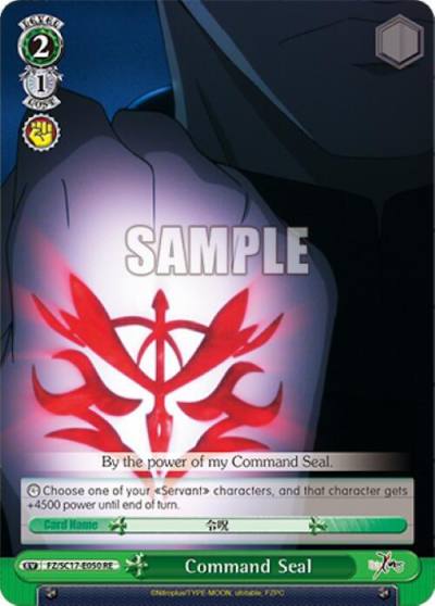 Command Seal FZ/SC17-E050 RE Fate/Zero Chronicle Set Card