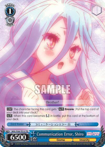 Communication Error Shiro NGL/S58-TE15 TD No Game No Life Card