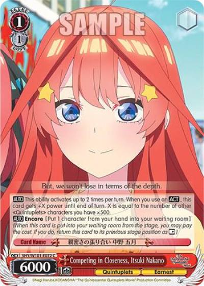 Competing in Closeness Itsuki Nakano 5HY/W101-E072 C The Quintessential Quintuplets Movie Card