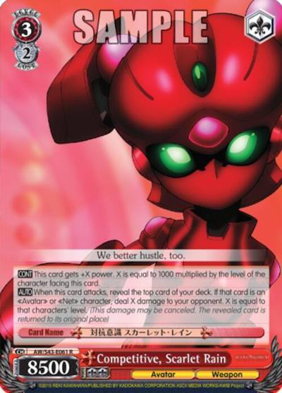 Competitive Scarlet Rain AW/S43-E061 R Accel World -Infinite Burst- Card