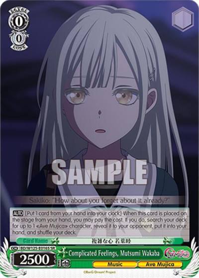 Complicated Feelings Mutsumi Wakaba SR BD/W125-E016S SR MyGO!!!!! x Ave Mujica Card