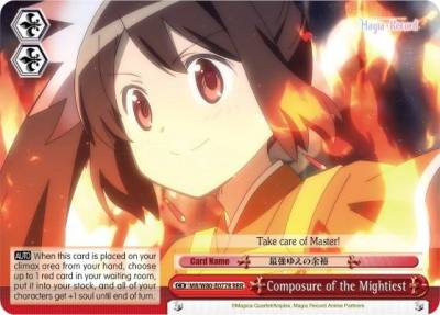 Composure of the Mightiest RRR MR/W80-E077R RRR Magia Record: Puella Magi Madoka Magica [Side Story] (Anime) Card