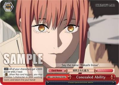 Concealed Ability RRR CSM/S96-E077R RRR Chainsaw Man Card