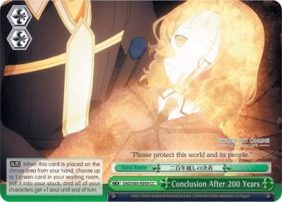 Conclusion After 200 Years SAO/S65-E050 CC Sword Art Online -Alicization- Card