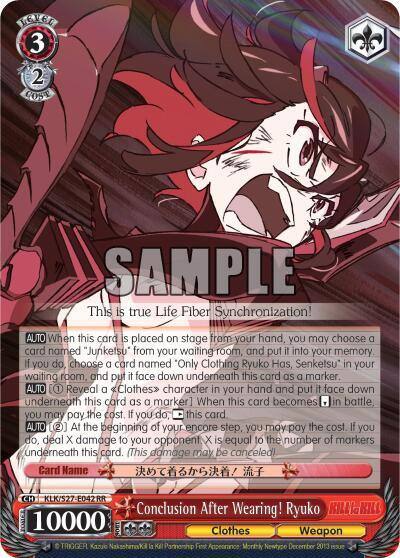 Conclusion After Wearing Ryuko KLK/S27-E042 RR KILL la KILL Card