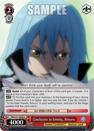 Conclusion to Enmity Rimuru TSK/S101-E058 U That Time I Got Reincarnated as a Slime Vol.3 Card