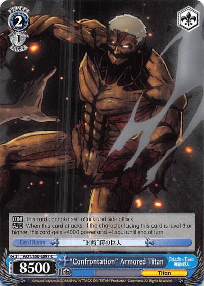 Confrontation Armored Titan AOT/S50-E097 C Attack on Titan Vol. 2 Card