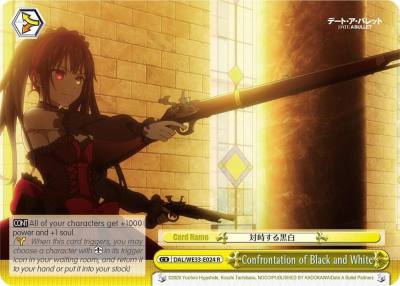 Confrontation of Black and White Parallel Foil DAL/WE33-E024 R Date A Bullet Card