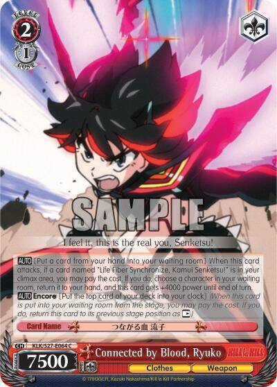 Connected by Blood Ryuko KLK/S27-E064 C KILL la KILL Card