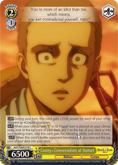 Conny Conversation at Sunset AOT/SX04-018 C Attack On Titan: Final Season Card