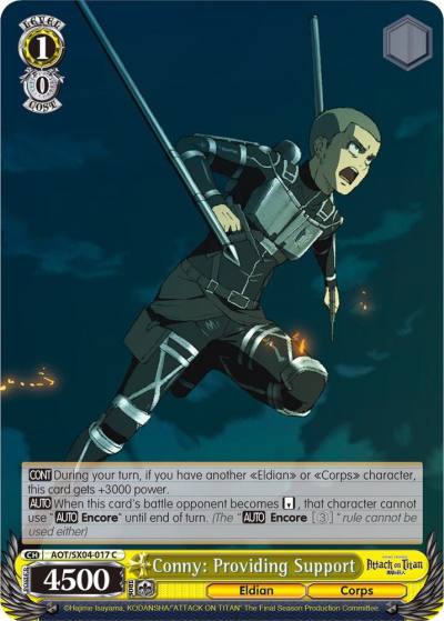 Conny Providing Support AOT/SX04-017 C Attack On Titan: Final Season Card