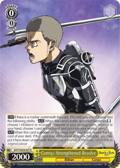 Conny Strengthened Resolve AOT/SX04-007 R Attack On Titan: Final Season Card