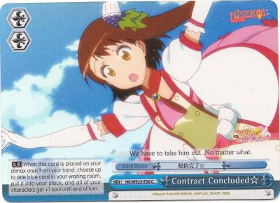 Contract Concluded Parallel Foil NK/WE22-E36 NISEKOI Extra Booster Card