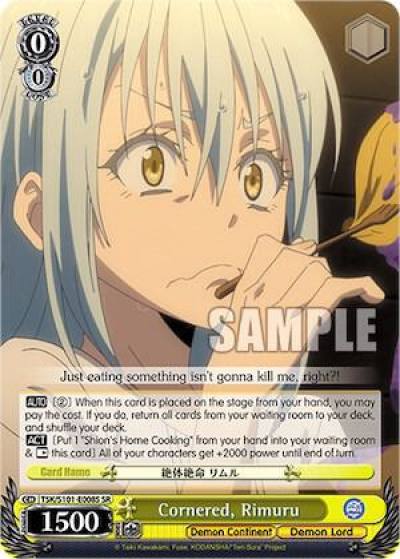 Cornered Rimuru SR TSK/S101-E008S SR That Time I Got Reincarnated as a Slime Vol.3 Card