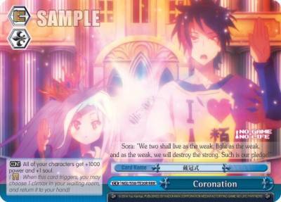Coronation RRR NGL/S58-TE20R RRR No Game No Life Card