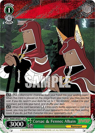 Corsac and Fennec Albain RWBY/WXE01-16 N RWBY Premium Booster Card