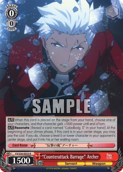 Counterattack Barrage Archer FS/S36-E053 R Fate/stay night [Unlimited Blade Works] Vol. II Card