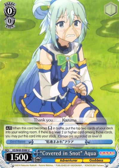 Covered in Snot Aqua KS/W49-E080 U KonoSuba Card