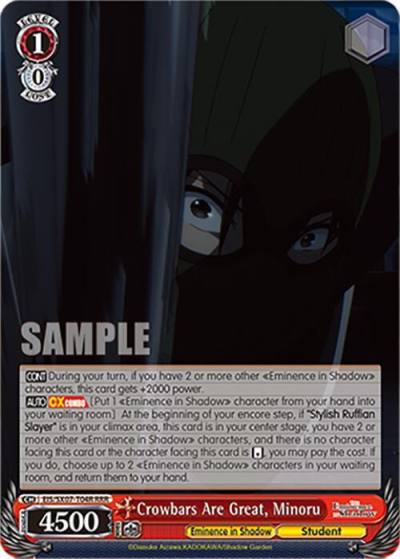 Crowbars Are Great Minoru RRR EIS/SX07-T04R The Eminence in Shadow Card
