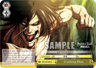 Crushing Blow AOT/S35-E030 CC Attack on Titan Card