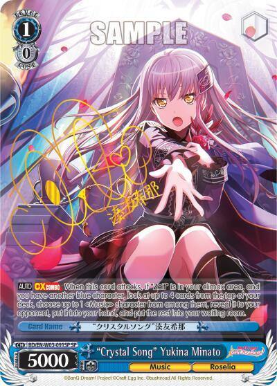 Crystal Song Yukina Minato SP BD/EN-W03-091SP SP BanG Dream! Girls Band Party! MULTI LIVE Card