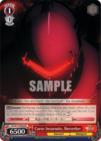 Curse Incarnate Berserker FZ/SC17-E062 RE Fate/Zero Chronicle Set Card