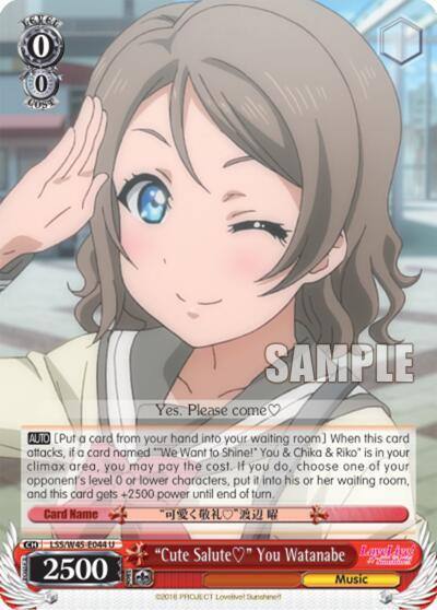 Cute Salute You Watanabe LSS/W45-E044 U Love Live! Sunshine!! Card
