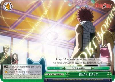 DEAR KABY FT/EN-S02-T09 TD Fairy Tail ver.E Card