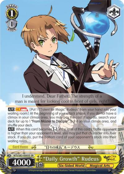 Daily Growth Rudeus SR MTI/S83-E005S SR Mushoku Tensei: Jobless Reincarnation Card