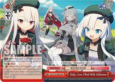 Daily Lives Filled With Influence RRR AZL/S102-E096R RRR Azur Lane Card