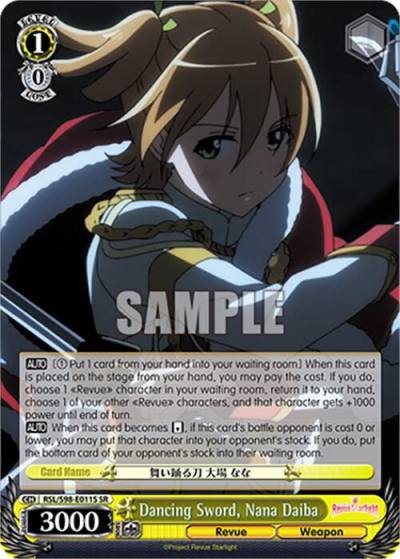 Dancing Sword Nana Daiba SR RSL/S98-E011S SR Revue Starlight The Movie Card