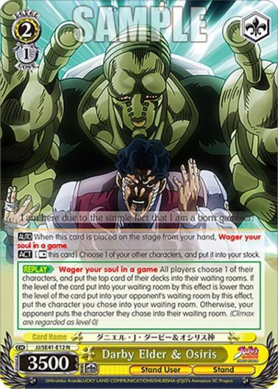 Darby Elder and Osiris JJ/SE41-E12 N JoJo's Bizarre Adventure: Stardust Crusaders Premium Booster Card