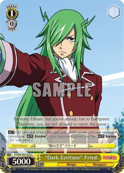 Dark Ecriture Fried FT/EN-S02-022 C Fairy Tail ver.E Card