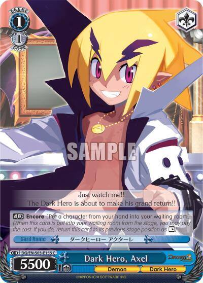 Dark Hero Axel DG/EN-S03-E155 C Disgaea Card