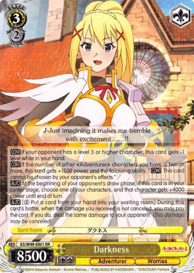 Darkness KS/W49-E001 RR KonoSuba Card